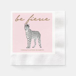 Modern Chic Leopard Queen Monogram Napkins Servet
