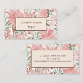 Modern Chic Lijst Floral Visitekaartje (Voorkant / Achterkant)