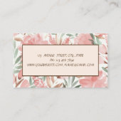 Modern Chic Lijst Floral Visitekaartje (Achterkant)