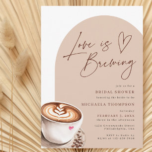Modern Chic Love is het Brouwen van koffie Vrijgez Kaart