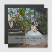 Modern Chic Minimalist Couple Photo Wedding Favors (Voorkant / Achterkant)