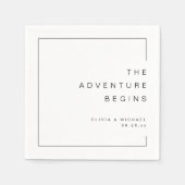 Modern Chic Minimalist Wedding Servet (Voorkant)