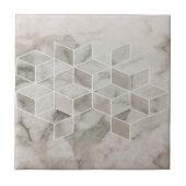 modern chic minimalist wit marmer geometrisch tegeltje (Voorkant)