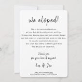 Modern chic minimum Just Married Photo Wedding Save The Date (Achterkant)