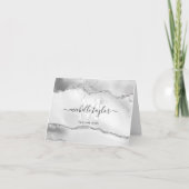 Modern Chic Monogram Marble Visitekaartje Notitiekaartje (Voorkant)