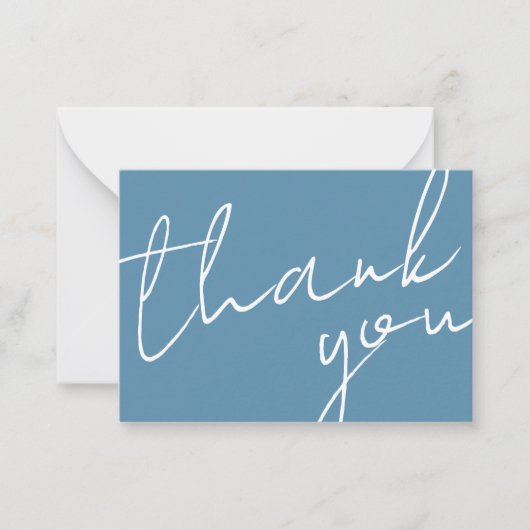 Modern Chic Navy Blue Calligraphy Script Wedding Notitiekaartje (Voorkant)