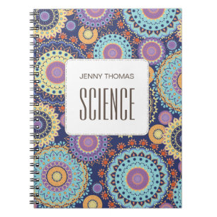 Modern Chic Navy Blue Simple Pattern-klasse Notitieboek