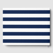 Modern Chic Navy Blue & White Wedding Gastenboek (Achterkant)