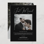 Modern chic net getrouwd zwart kaart (Voorkant / Achterkant)