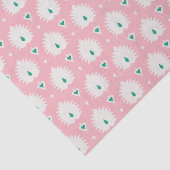 Modern chic pastel roze groen ikatroon tissuepapier (Detail)