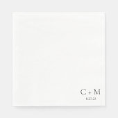 Modern Chic personalized Wedding Napkins Servet (Voorkant)
