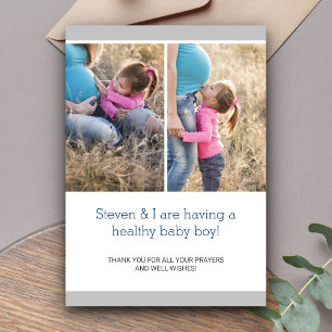 Modern Chic Photo Collage Faire-part de grossesse