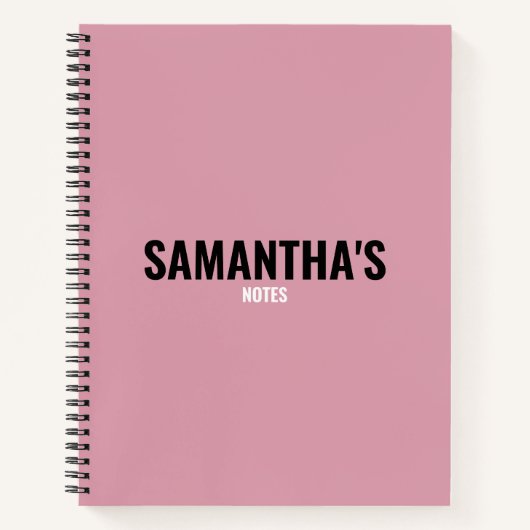 Modern Chic Pink & White Notitieboek (Voorkant)