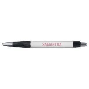 Modern Chic Pink & White Pen