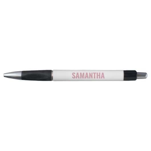 Modern Chic Pink & White Pen (Voorkant)