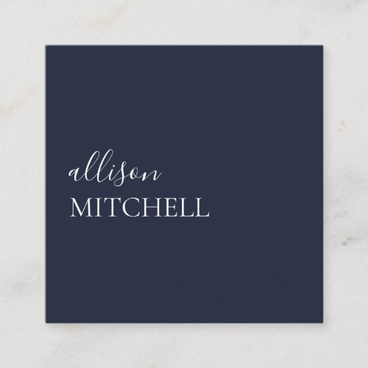 Modern Chic Professional Square Visitekaartje (Voorkant)