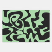 Modern Chic Sage Green Black Trendy Inpakpapier Vel (Voorkant 3)