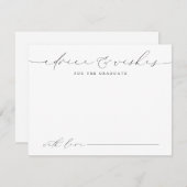 Modern Chic Script Afstuderen advies en wensen Notitiekaartje (Voorkant / Achterkant)