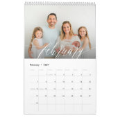 Modern Chic Script KLEUR 12 Foto Kalender (Feb 2027)