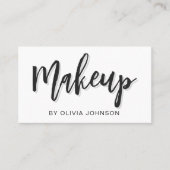Modern Chic Script Make-up Artist Visitekaartje (Voorkant)
