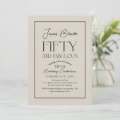 Modern Chic Script Mannen-verjaardagsfeest Kaart (Staand voorkant)