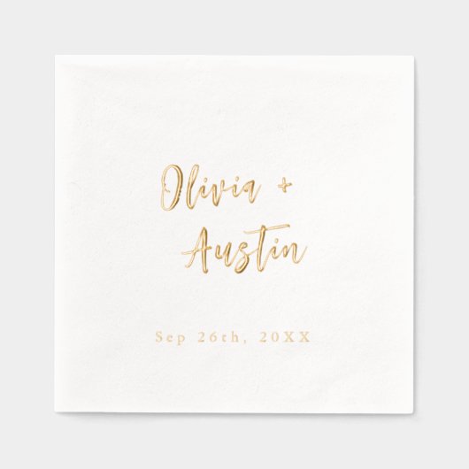 Modern Chic Script Minimalist Wedding (Recto)