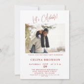 Modern Chic Script Photo 2024 Minimal Afstudeerder Kaart (Achterkant)