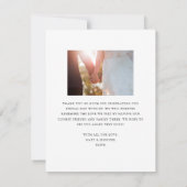 Modern Chic Script Trouwen Twee foto's Bedankkaart (Achterkant)