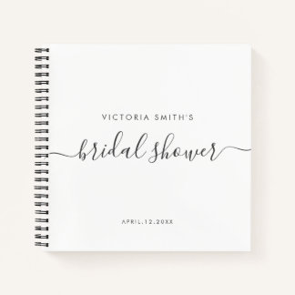 Modern Chic Script Vrijgezellenfeest bruidsmeisje Notitieboek