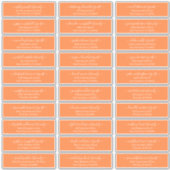 Modern Chic Script Weddenschap Namen adres Sticker (Voorkant)