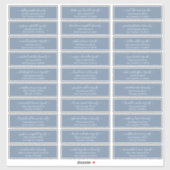 Modern Chic Script Weddenschap Namen adres Sticker (Vel)