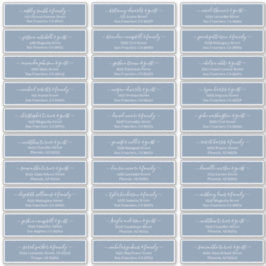 Modern Chic Script Weddenschap Namen adres Sticker