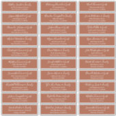 Modern Chic Script Weddenschap Namen adres Sticker (Voorkant)