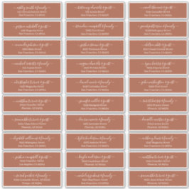 Modern Chic Script Weddenschap Namen adres Sticker