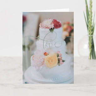 Modern Chic Script Wedding Wenskaart Bedankkaart