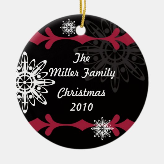 Modern Chic Snowflake Ornament (Voorkant)
