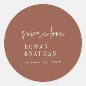 Modern Chic Terracotta Rust's meer Liefde Stickers (Voorkant)