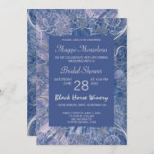 Modern Chic Textured Bridal Shower Kaart (Voorkant / Achterkant)