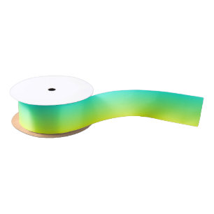 Modern chic turquoise geel groen ombre lint