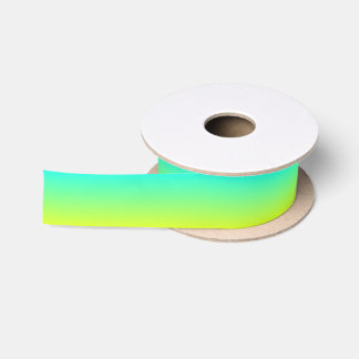 Modern chic turquoise geel groen ombre lint