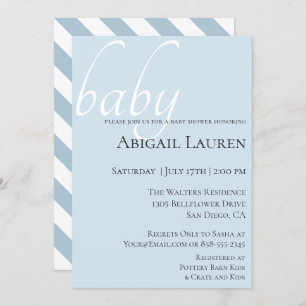 Modern Chic Typography Baby shower Invitation Kaart