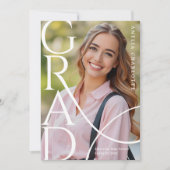 Modern Chic Typography Graduation Photo Aankondiging (Voorkant)