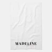 Modern Chic Typography Script Licht Roze Vrouwelij Theedoek (Verticaal)