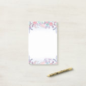 Modern Chic Waterverf Blue Hydrangeas Floral Post-it® Notes (Op bureau)