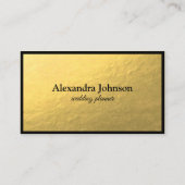 Modern Chic White en Gold Foil Luxury Visitekaartje (Voorkant)