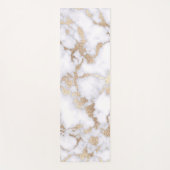 Modern Chic White Gold Foil marble Pattern Yogamat (Voorkant)