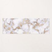 Modern Chic White Gold Foil marble Pattern Yogamat (Voorkant (horizontaal))