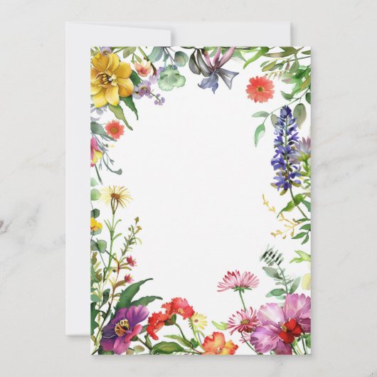 Modern Chic Wildflower Script Moederdag Brunch Kaart (Achterkant)