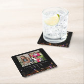 Modern Chicago Skyline 3 Photo Collage Afstuderen Vierkante Kartonnen Onderzetter (Insitu)