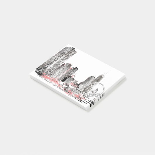 Modern Chicago Skyline Post-it® Notes (Schuin)